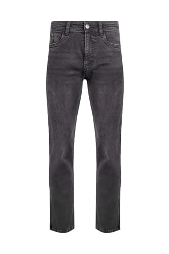Image of Weird Fish Eddie Straight Leg Denim Jeans Washed Black Size 34