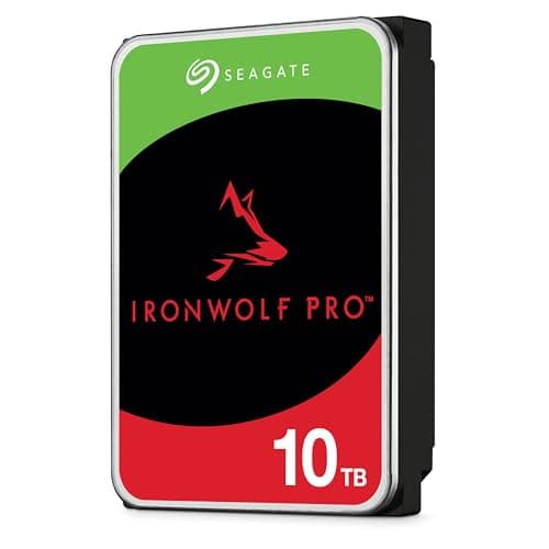 Image of Seagate IronWolf Pro, 10 TB, Enterprise NAS Internal HDD –CMR 3.5 Inch, SATA 6 Gb/s, 7,200 RPM, 256 MB Cache for RAID Network Attached Storage, 3 year Rescue Services (ST10000NT001)