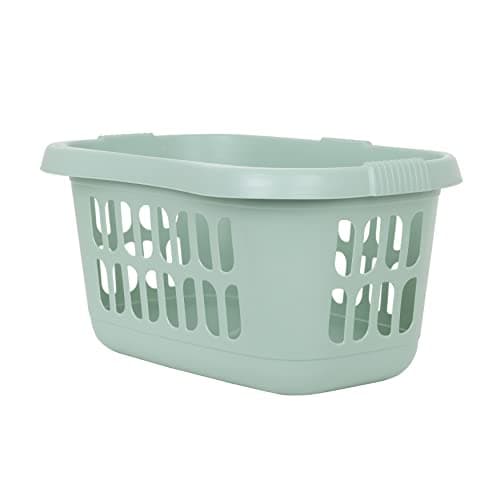 Image of Wham Casa 2x Plastic Hipster Laundry and Washing Basket in Silver Sage (Light Green)
