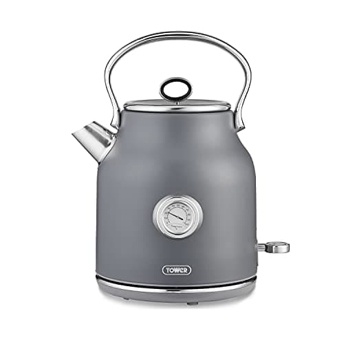 Image of Tower T10063GRY Renaissance Kettle, Quick Boil, 360° Base, 1.7L, 3KW, Grey