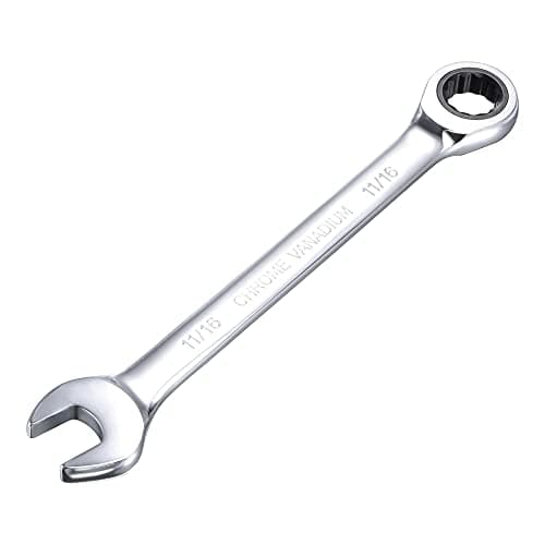 Image of sourcing map 11/16 Inch Ratcheting Combination Wrench SAE 72 Teeth 12 Point Ratchet Box Ended Spanner Tools, Cr-V