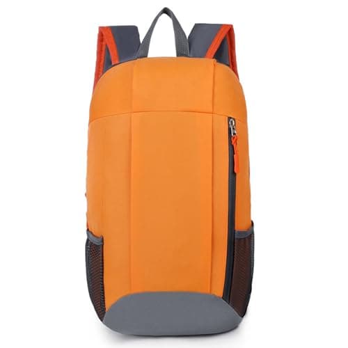 Image of KANGSIT Small Hiking Backpack - 10L Lightweight Compact Daypack for Outdoor Travel, Camping, Cycling & Climbing, with Chest Strap for Women, Men & Teenagers (Orange)