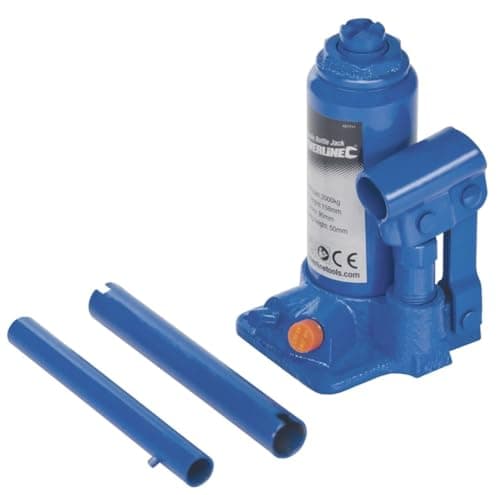 Image of Silverline Hydraulic Bottle Jack 4 Tonne (245113), BLUE