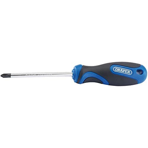 Image of Draper 48932 865CS Number 2 Cross Slot Screwdriver with Soft Grip Handle, 100mm , Blue