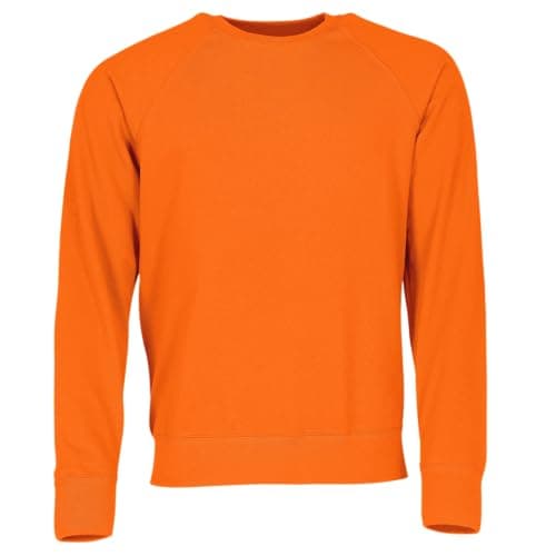 Image of Fruit of the Loom Mens Lightweight Raglan Sweatshirt (240 GSM) (2XL) (Orange)