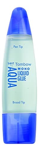 Image of Tombow Transparent Aqua Permanent Liquid Glue with 2 Tips 50 ml
