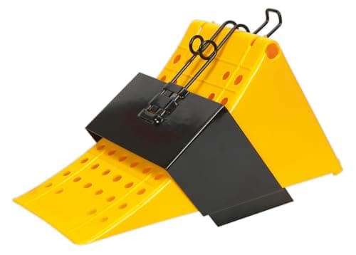 Image of Sealey Cv127 HGV Wheel Chock with Bracket 3.06Kg/Single