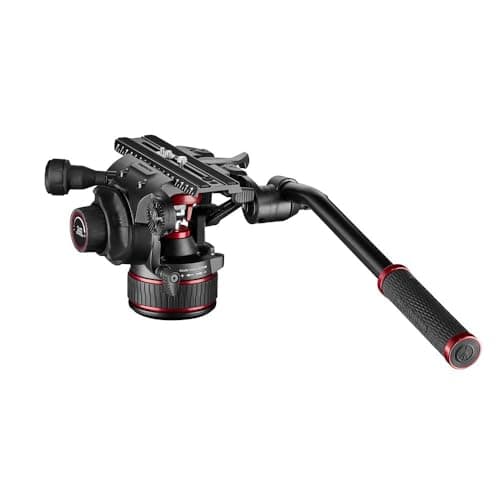 Image of Manfrotto Nitrotech Fluid Video Head for DSLR, Mirrorless, Video and Cinema Cameras - Continuous Counterbalance System 4-12 kg - Variable Continuous Fluid Drag System - 18 Kg Payload - MVH612AH