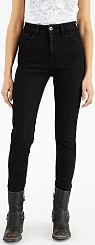 Image of Rokker Rokkertech High Waist Ladies Motorcycle Textile Pants, black, 28