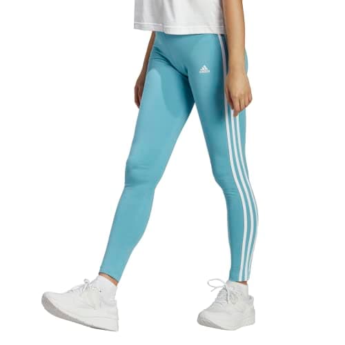 Image of adidas Women's LOUNGEWEAR Essentials 3-Stripes Leggings, Preloved Blue/White, S Tall
