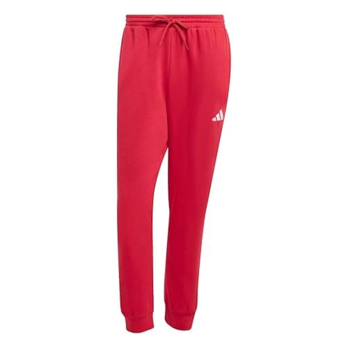 Image of adidas Men's Essentials Feelcozy Fleece Pant, Active Maroon/White, L