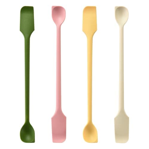 Image of 4PCS Silicone Spatulas Set, Small Spatula, Dual Sided Multifunctional Kitchen Scraper for Jam Cake Cream Butter Icing Lotion Cooking Baking and Mixing