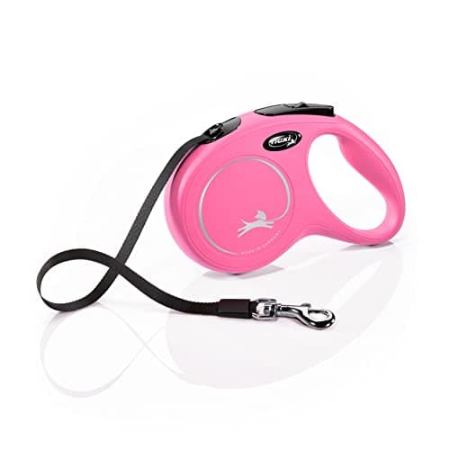 Image of flexi Classic M Tape 5 m pink, retractable leash for dogs up to 25 kg