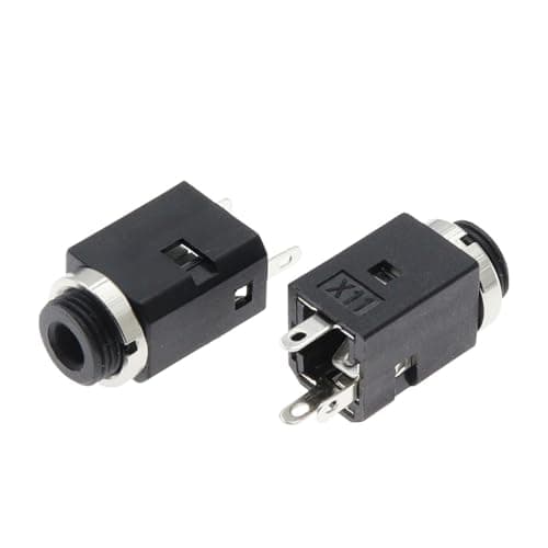 Image of Xuro 3.5MM Vertical Socket 3Pin Stereo Female Socket Jack With Screw 3.5 Audio PJ-341 2 Poles Earphone Hole(5PCS)