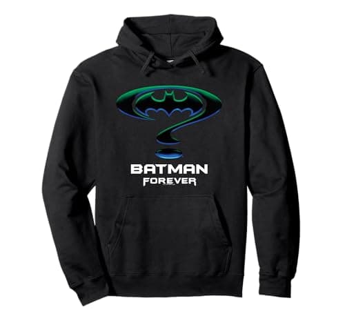 Image of Batman Forever Logo with Title Pullover Hoodie