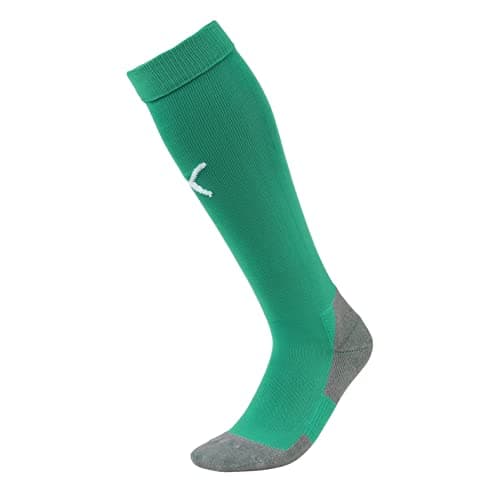 Image of PUMA Mens Team Liga Core Football Socks, Pepper Green-Puma White, 4 EU