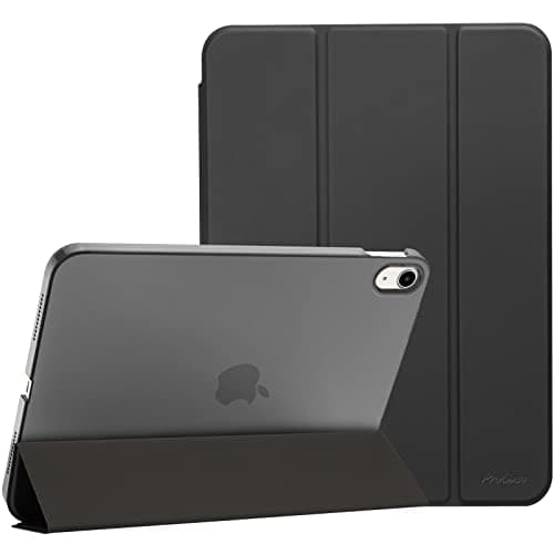 Image of ProCase for iPad (A16) 11th Generation 11 Inch 2025/ iPad 10th Generation 10.9 Inch 2022 Case, Slim Smart Cover With Translucent Hard Shell Back, Supports Touch ID, Auto Wake/Sleep -Shadowblack