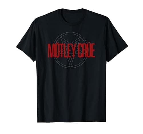 Image of Mötley Crüe Pentagram Logo T-Shirt, Men, Black, X-Large