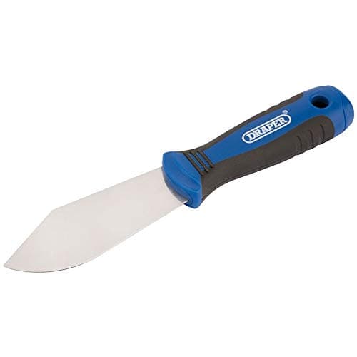 Image of Draper 100mm Putty Knife | Soft Grip Painter Tool | Paint Scraper | Plastering Tools | Filler Hand Tools | Polished Steel Blades | 82673
