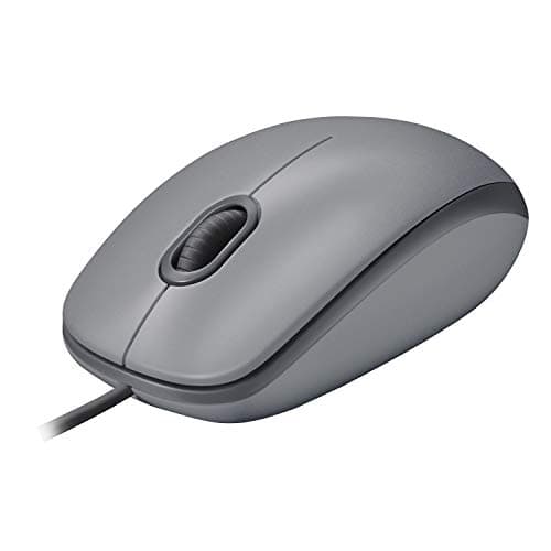 Image of Logitech M110 Wired USB Mouse, Silent Buttons, Comfortable Full-Size Use Design, Ambidextrous PC/Mac/Laptop - Grey