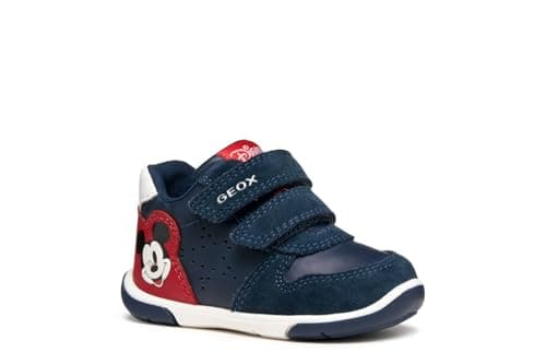 Image of Geox Baby Boys B Zapito Boy First Walker Shoe, Navy Red, 2.5 UK Child