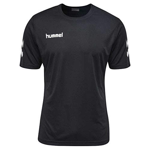 Image of Hummel Men's training shirt, short sleeves – core polyester T-shirt – fitness-shirt for sports and leisure, crew neck t-shirt., T-Shirt, 003756-2001, Black, S