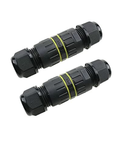 Image of IP68 Waterproof Junction Box Outdoor Cable Connector, Extension Electrical Cable Protector for Cable Diameter Ø5mm-8mm (Pack of 2)