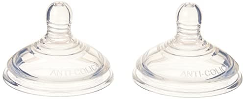 Image of Tommee Tippee Advanced Anti-Colic Baby Bottle Teats, Breast-Like, Soft Silicone, Fast Flow, 6m+, Pack of 2