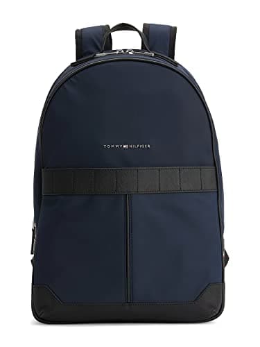 Image of Tommy Hilfiger Men TH Elevated Nylon Backpack Hand Luggage, Blue (Space Blue), One Size