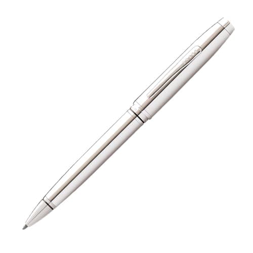 Image of CROSS Coventry AT0662-7 Refillable Metal Ballpoint Pen with Signature Conical Top, Medium Point, includes Premium Gift Box and Black Cartridge, 1 Pack, Polished Chrome