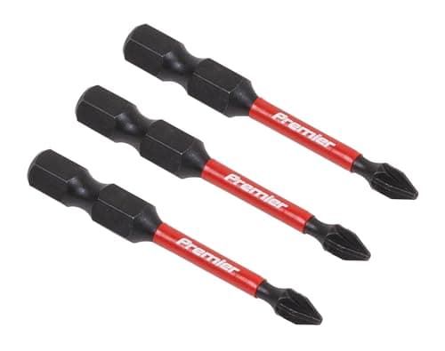 Image of Sealey 3pc 50mm Pozi #1 Impact Power Tool Bit Set - AK8232