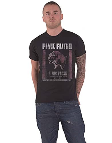 Image of Pink Floyd Men's In The Flesh Short Sleeve T-Shirt, Black, Medium