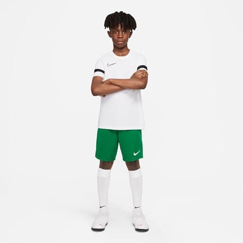 Image of NIKE Boys Dri-fit Park 3 Shorts, Pine Green/White, M EU