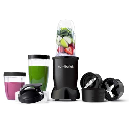 Image of Nutribullet Mega Pack with Nutribullet 900w Motor Base & 9 Accessories - Includes 1x 500ml Cup, 2x 700ml Cup, To-Go Lid, 2x Cup Rings, 1 Vessel Grip, Extractor Blade & Milling Blade - Smoothie Maker