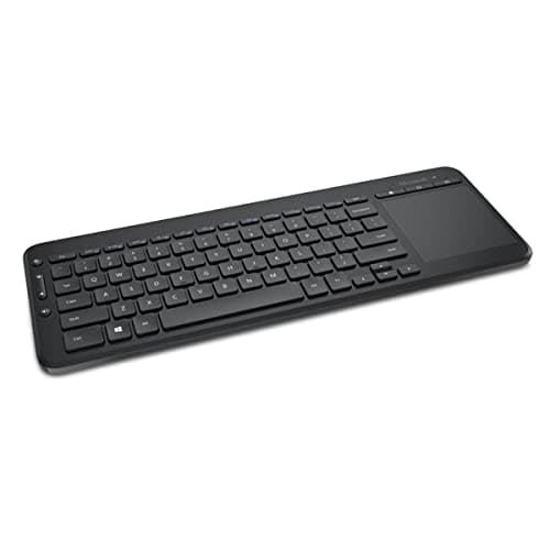 Image of Microsoft All-in-One Media Keyboard with Integrated Track Pad | Wireless, Spill-Resistant & Gesture Control Touchpad | Spanish QWERTY Layout | Compatible with Windows PC & Mac