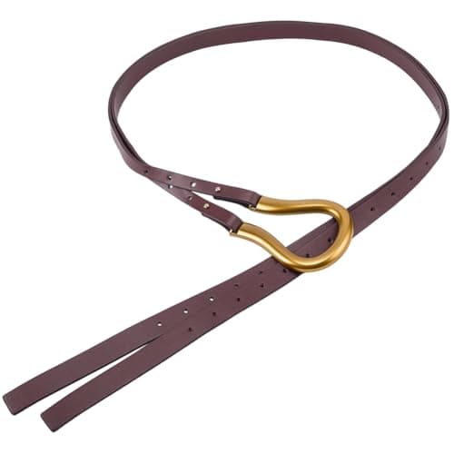Image of CALFOVERA 1.25M Renaissance Wide Leather Knotted Belt Double Strap PU Leather Tie Wrap Cinch Waist Belt Jeans Decorative Punk Waistband with Buckle Ring for Women Dress Ladies Jeans Pants(Brown)