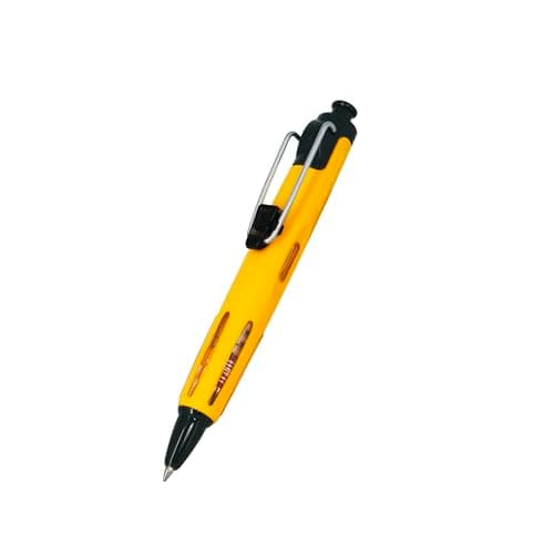 Image of Tombow AirPress ballpoint pen with compressed air technology, yellow, weatherproof, ergonomic & ideal for outdoor use [BC-AP52]