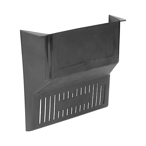 Image of BLACK PLASTIC DRAIN COVER. DURABLE. SLOTTED GRILL. RAISED BACK. 30 x 30 x 9cm.