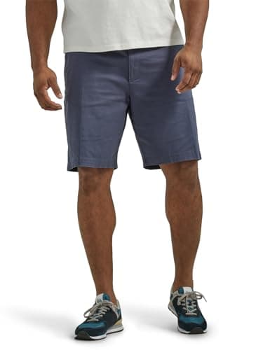 Image of Lee Men's Performance Series Extreme Comfort Shortperformance Flat Front Shorts, Navy, 36