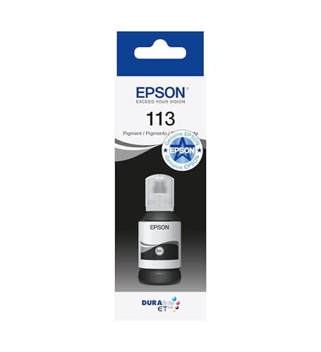 Image of Epson EcoTank 113 Genuine Ink Bottle | Black| High Yield - Up to 7,500 Pages | Brand-made for Optimal Results