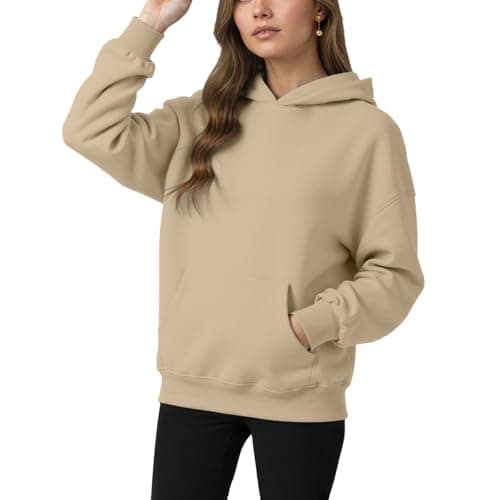 Image of YARBCEN Womens Oversized Fleece Hoodies Sweatshirts - Long Sleeve Pullover Sweaters With Pocket 2025 Fashion Outfits, A, XS
