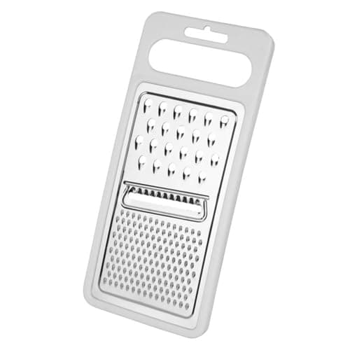 Image of Chef Aid Traditional 3 Way Grater, Flat Hand Grater for Kitchen Use and Perfect for Cheese, Vegetables and Spices, with Plastic Frame to aid Grip and Comfort