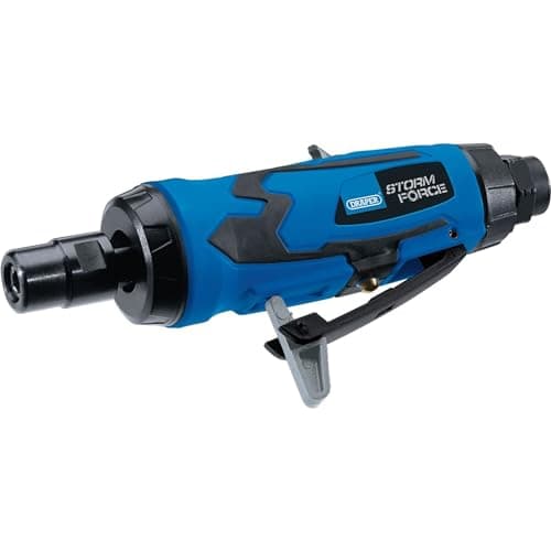 Image of Draper 65130 Storm Force Composite Straight Mini Air Die Grinder (6mm), Blue
