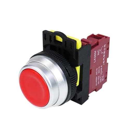 Image of Emergency Stop Switch 30mm LA36M Power Push Button Switch On Off 400v 10A Momentary Self Locking Electrical Push Button Switch Circuit Control(Momentary Self-Reset,1NO) Controls Switches