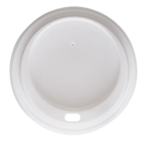 Image of GoCoPack Sip Lids for Paper Coffee Cups: Pack of 100 Plastic White Sip Lids to Fit Standard 8oz Paper Cups