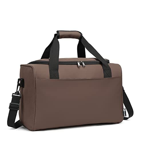 Image of Kono 40x20x25 Under The Seat Holdall Cabin Hand Luggage Carry-On Travel Bag 20L (Brown)