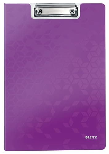 Image of Leitz A4 Clipfolder with Cover, Lightweight Polyfoam, WOW Range, Metallic Purple,41990062