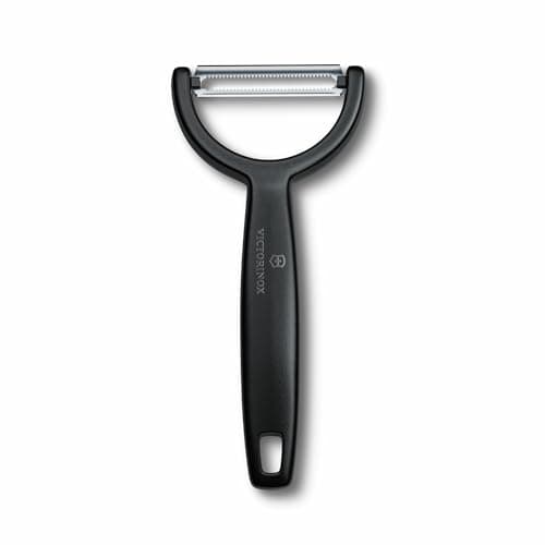 Image of Victorinox Peeler Ypso, for Vegetables, Fruits, Serrated Edge, Double-Edged, Extra Sharp, Swiss Made, Black