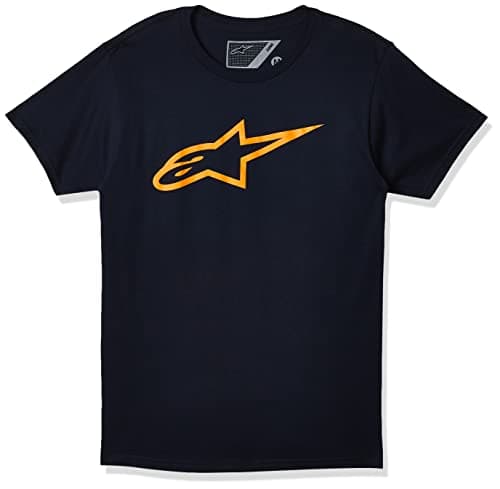 Image of Alpinestars Men's Ageless Classic Tee, Navy/Orange, Medium