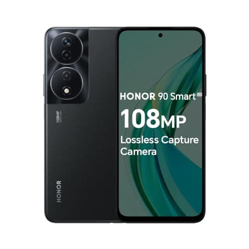 Image of HONOR 90 Smart, Unlocked Android 5G smartphone, 108MP Triple Camera, 6.8" high-transparency Large Screen, Android 13, Dual SIM, Midnight Black